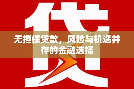 雁江无担保贷款，风险与机遇并存的金融选择
