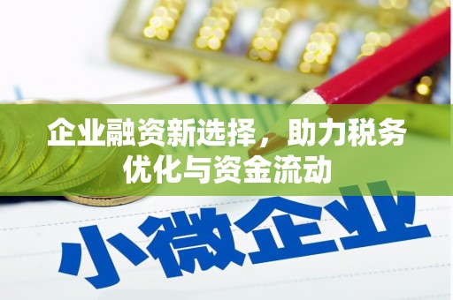 雁江企业融资新选择，助力税务优化与资金流动