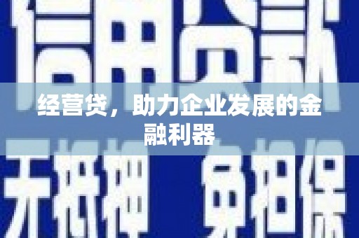 雁江经营贷，助力企业发展的金融利器