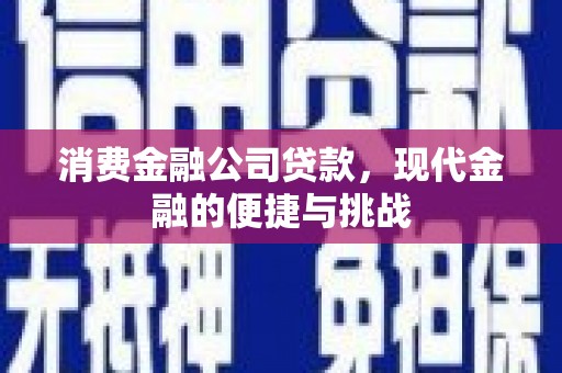 雁江消费金融公司贷款，现代金融的便捷与挑战
