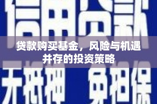 雁江贷款购买基金，风险与机遇并存的投资策略