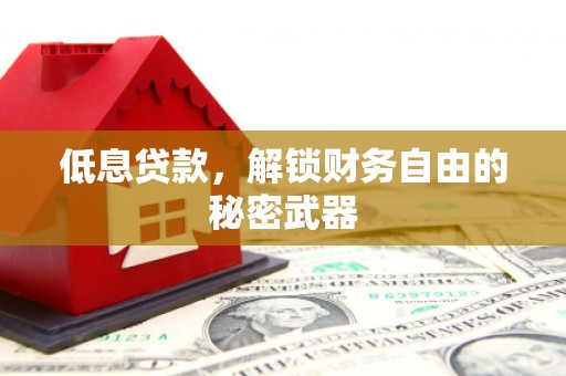 雁江低息贷款，解锁财务自由的秘密武器