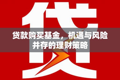 雁江贷款购买基金，机遇与风险并存的理财策略