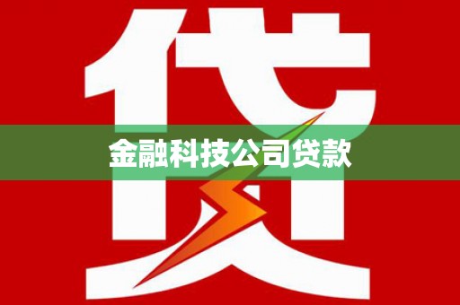 雁江金融科技公司贷款