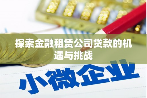 雁江探索金融租赁公司贷款的机遇与挑战