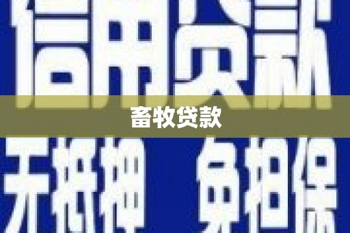 雁江畜牧贷款