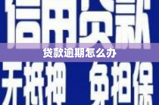 雁江贷款逾期怎么办