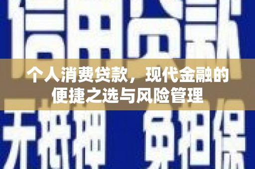 雁江个人消费贷款，现代金融的便捷之选与风险管理