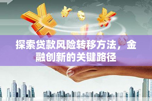 雁江探索贷款风险转移方法，金融创新的关键路径