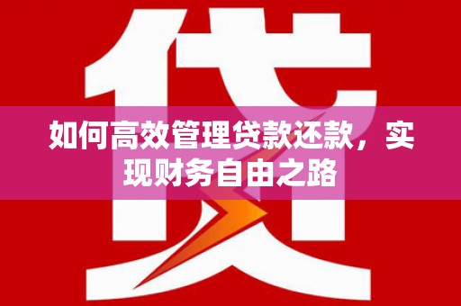 雁江如何高效管理贷款还款，实现财务自由之路