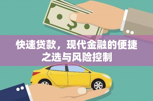 雁江快速贷款，现代金融的便捷之选与风险控制