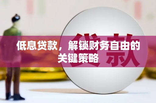 雁江低息贷款，解锁财务自由的关键策略