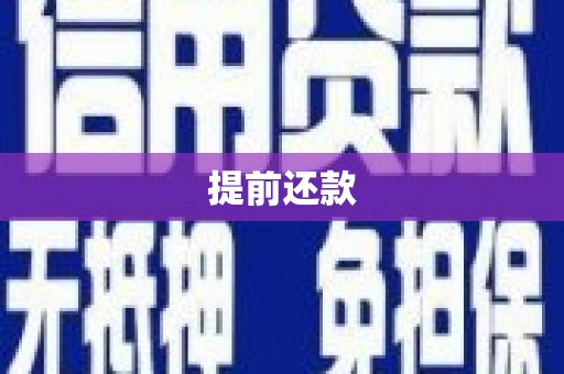 雁江提前还款