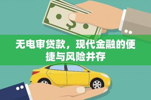 雁江无电审贷款，现代金融的便捷与风险并存