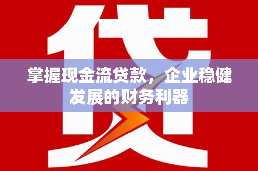 雁江掌握现金流贷款，企业稳健发展的财务利器