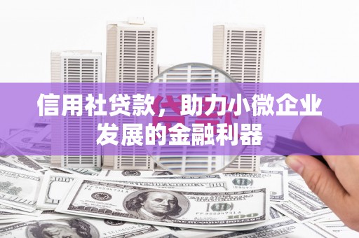雁江信用社贷款，助力小微企业发展的金融利器
