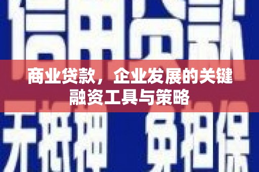 雁江商业贷款，企业发展的关键融资工具与策略