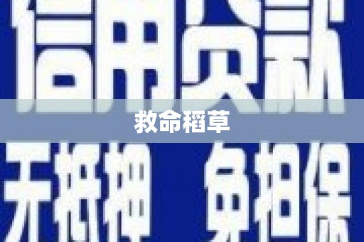 雁江救命稻草