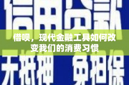 雁江借呗，现代金融工具如何改变我们的消费习惯
