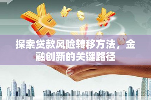 雁江探索贷款风险转移方法，金融创新的关键路径