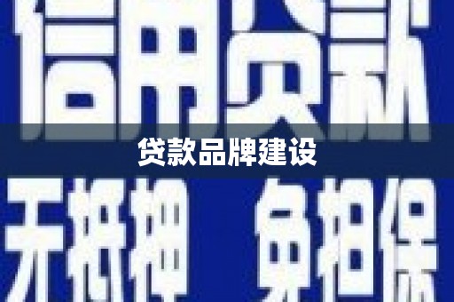 雁江贷款品牌建设
