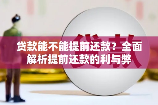 雁江贷款能不能提前还款？全面解析提前还款的利与弊
