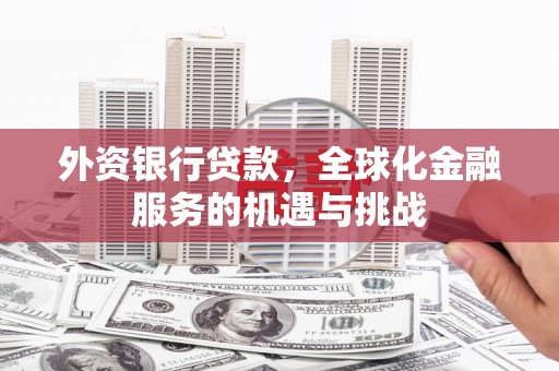 雁江外资银行贷款，全球化金融服务的机遇与挑战