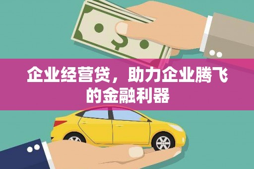雁江企业经营贷，助力企业腾飞的金融利器