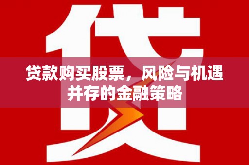 雁江贷款购买股票，风险与机遇并存的金融策略