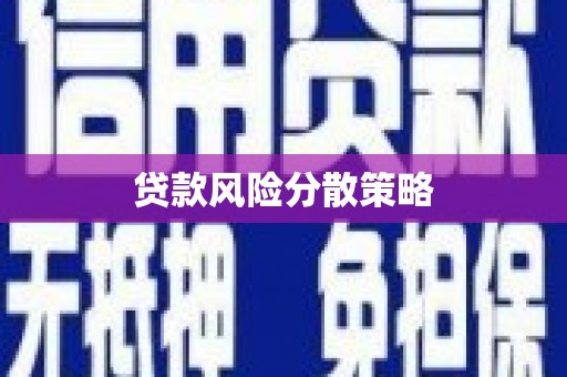 雁江贷款风险分散策略