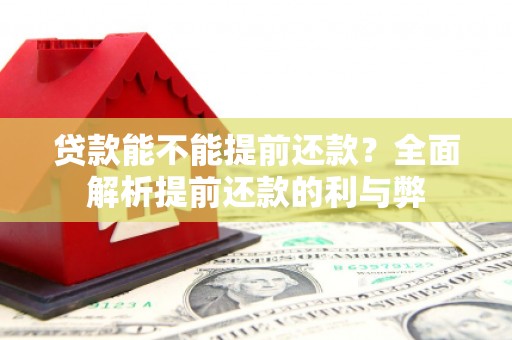 雁江贷款能不能提前还款？全面解析提前还款的利与弊