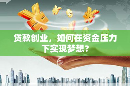 雁江贷款创业，如何在资金压力下实现梦想？
