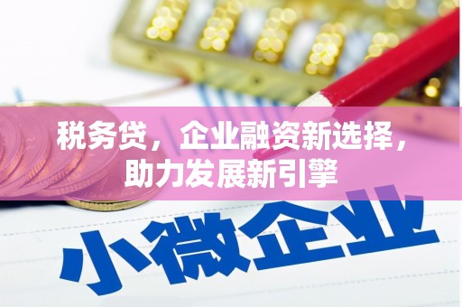 雁江税务贷，企业融资新选择，助力发展新引擎