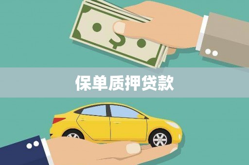 雁江保单质押贷款