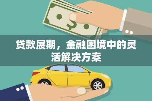 雁江贷款展期，金融困境中的灵活解决方案