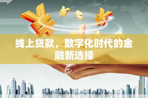 雁江线上贷款，数字化时代的金融新选择
