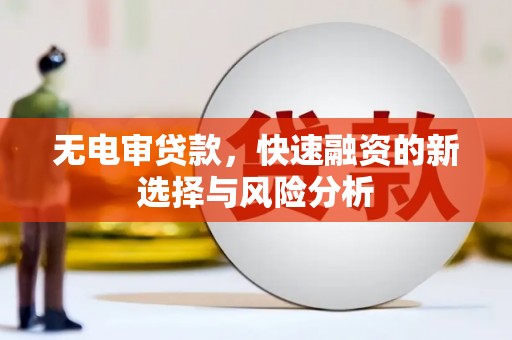 雁江无电审贷款，快速融资的新选择与风险分析
