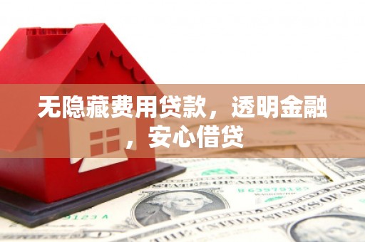 雁江无隐藏费用贷款，透明金融，安心借贷