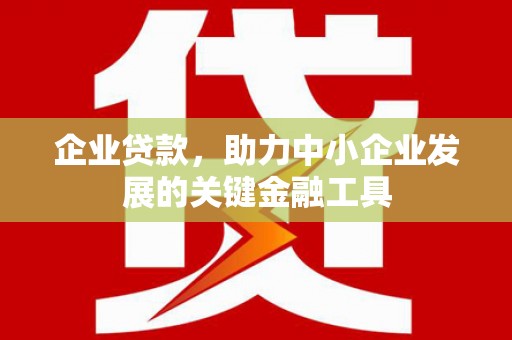 雁江企业贷款，助力中小企业发展的关键金融工具