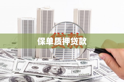 雁江保单质押贷款