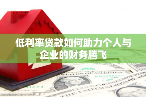 雁江低利率贷款如何助力个人与企业的财务腾飞