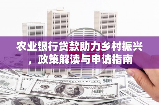 雁江农业银行贷款助力乡村振兴，政策解读与申请指南
