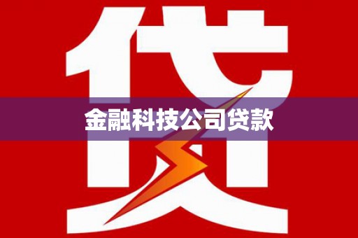 雁江金融科技公司贷款