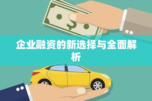 雁江企业融资的新选择与全面解析